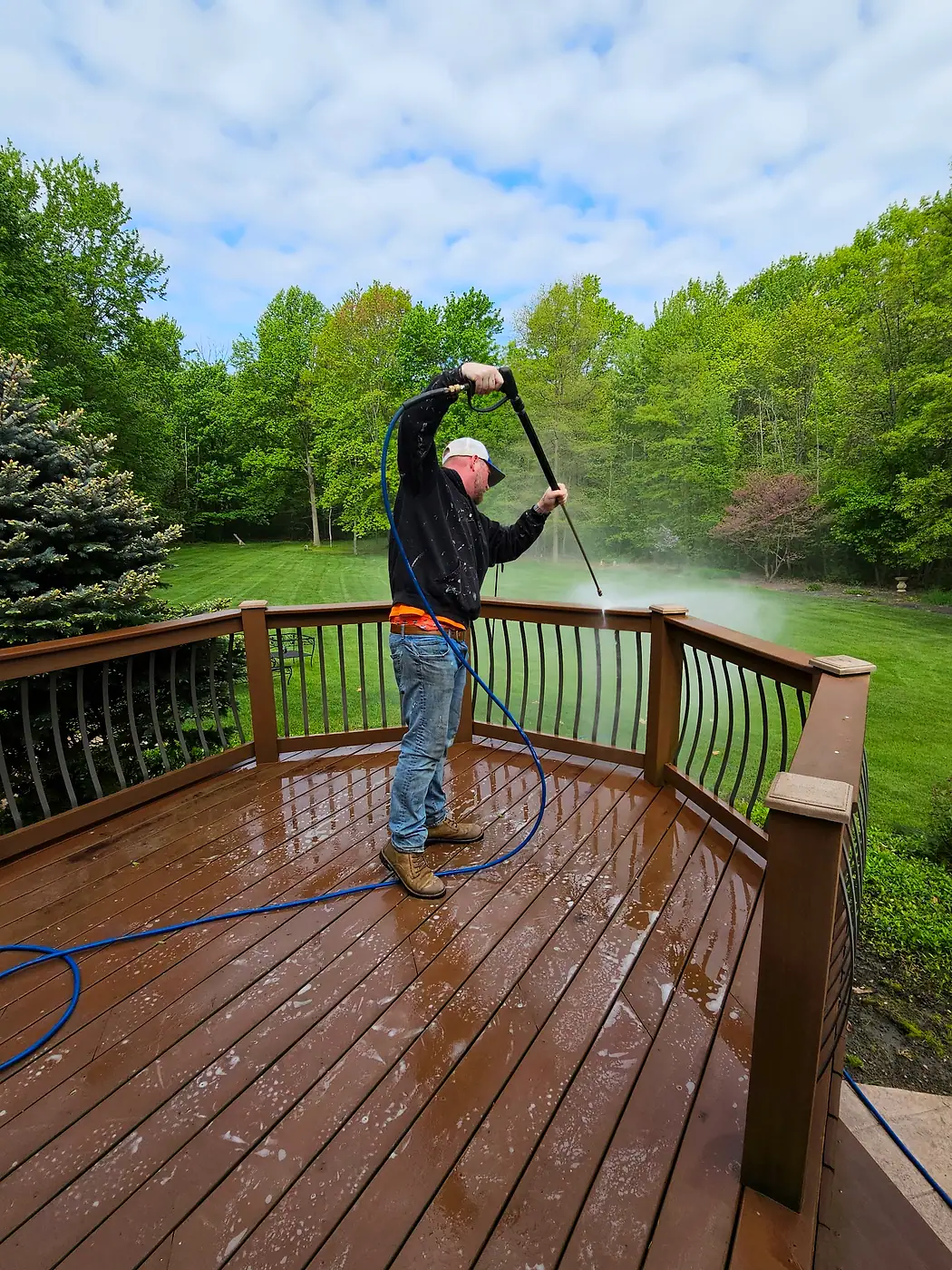 Deck Cleaning job by MC Pressure Washing, May 2024