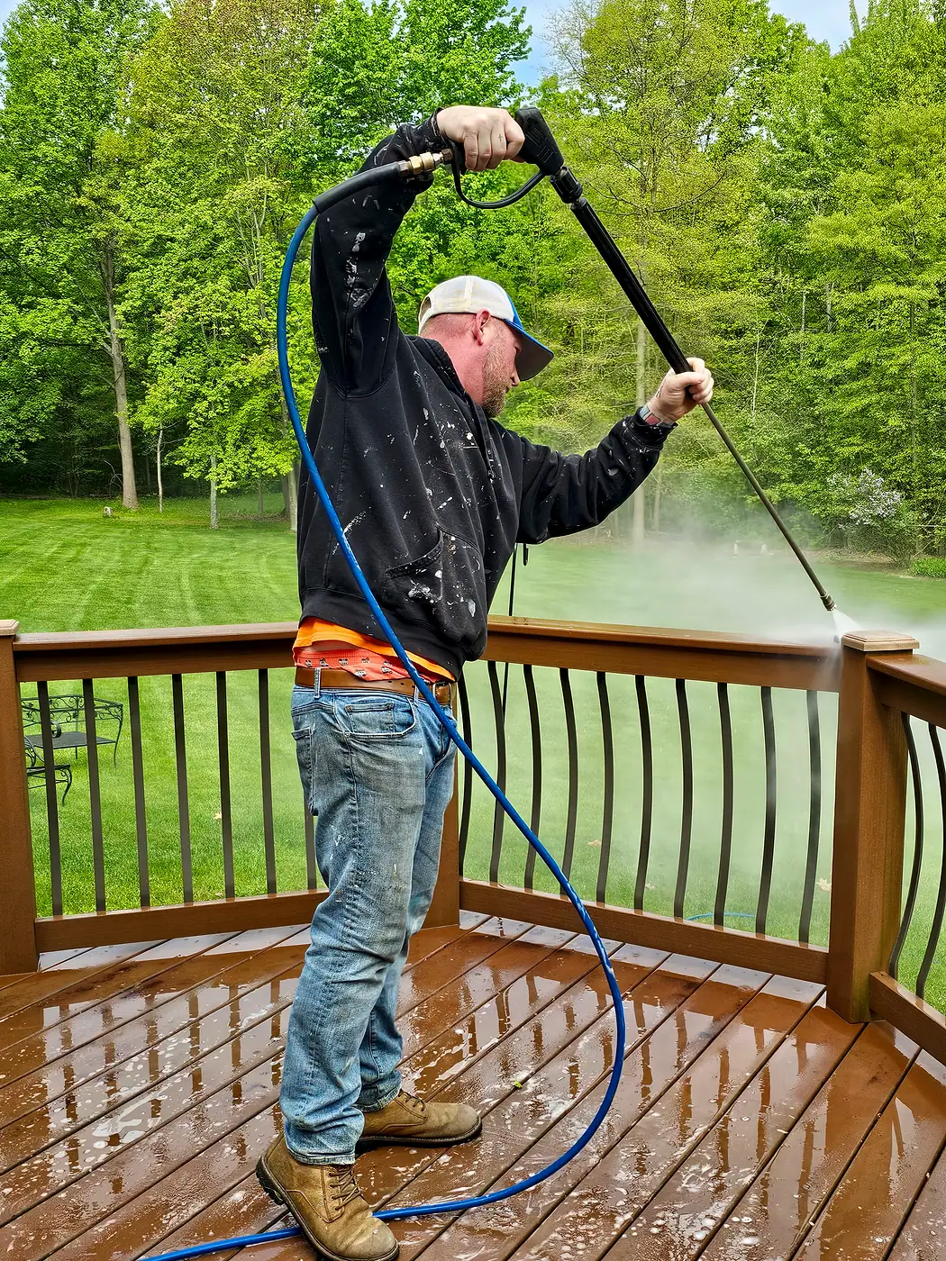 Deck Cleaning job by MC Pressure Washing, May 2024