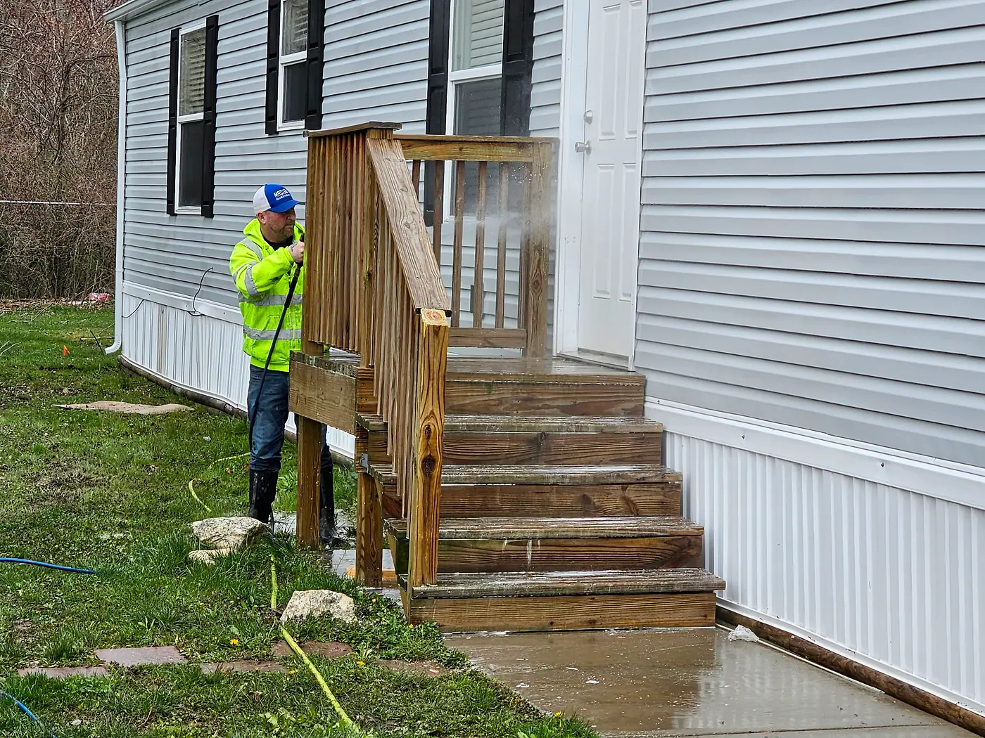 Deck Cleaning job by MC Pressure Washing, April 2024