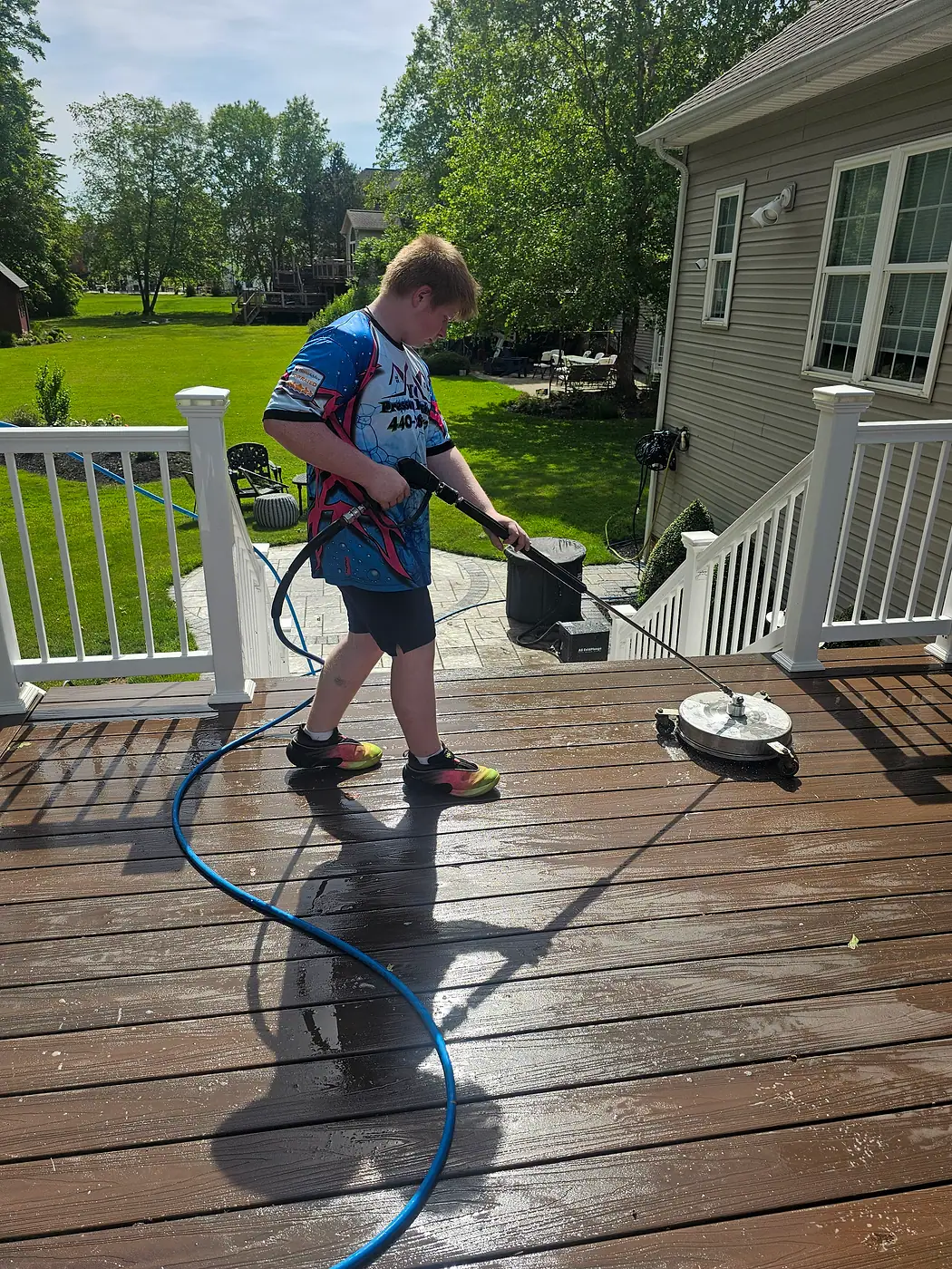 Deck Cleaning job by MC Pressure Washing, June 2026