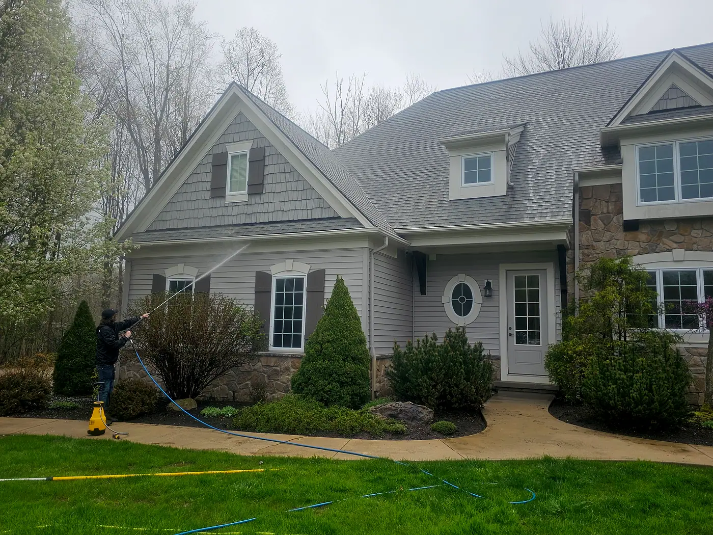House Washing job by MC Pressure Washing, April 2025