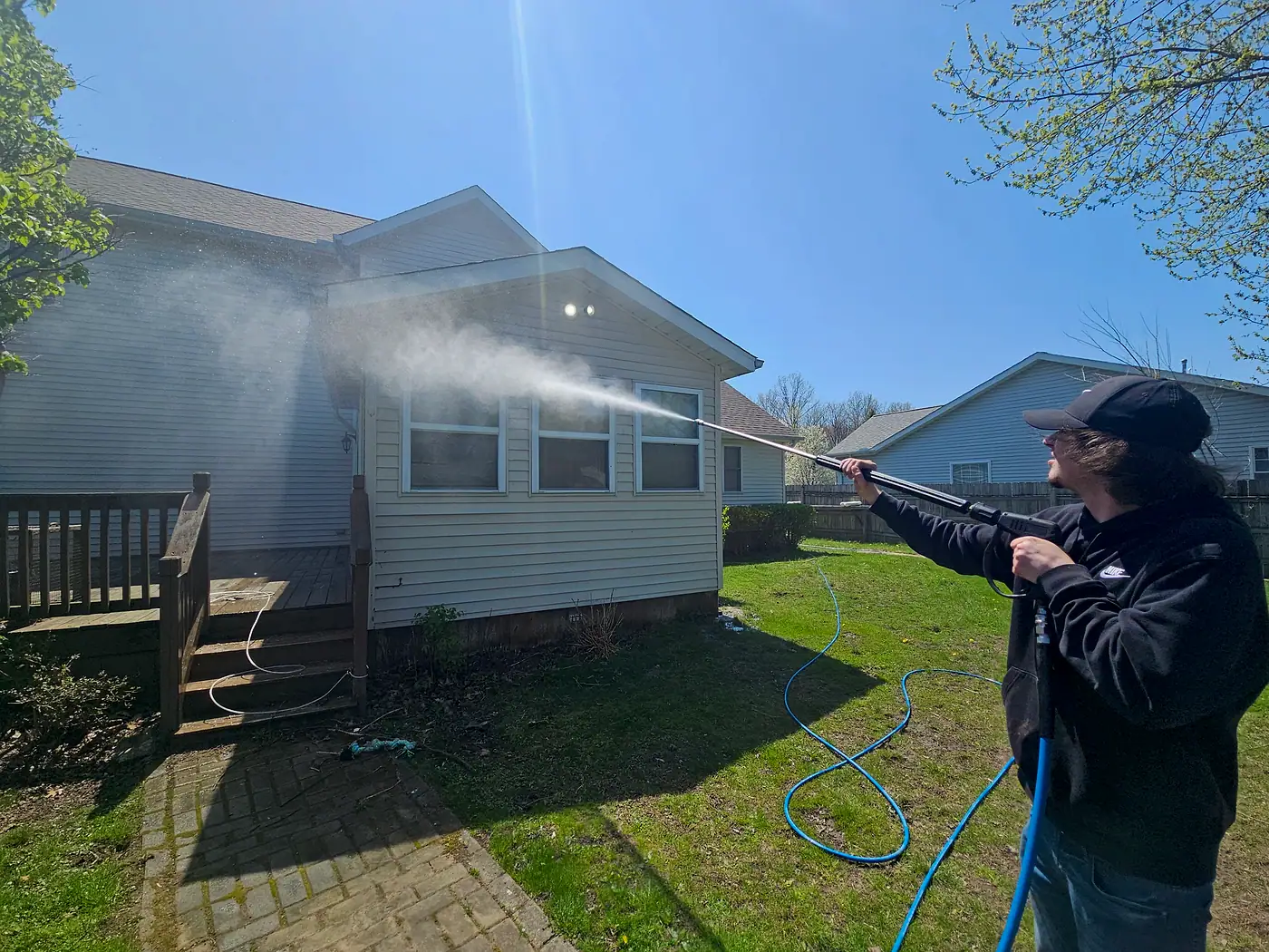 House Washing job by MC Pressure Washing, April 2025