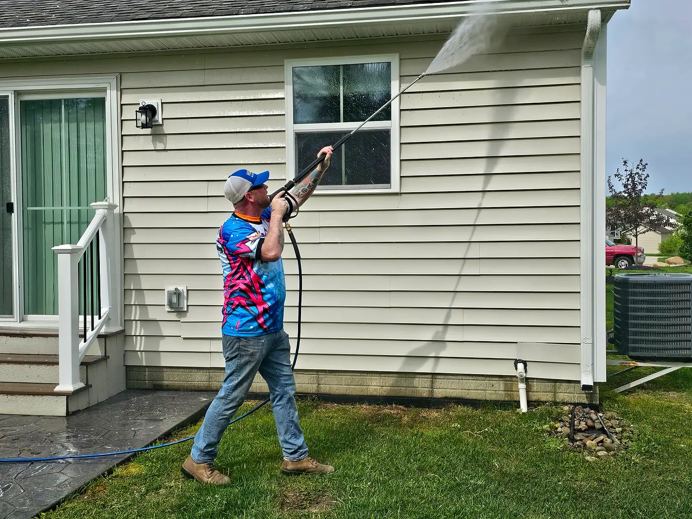 House Washing job by MC Pressure Washing, May 2024