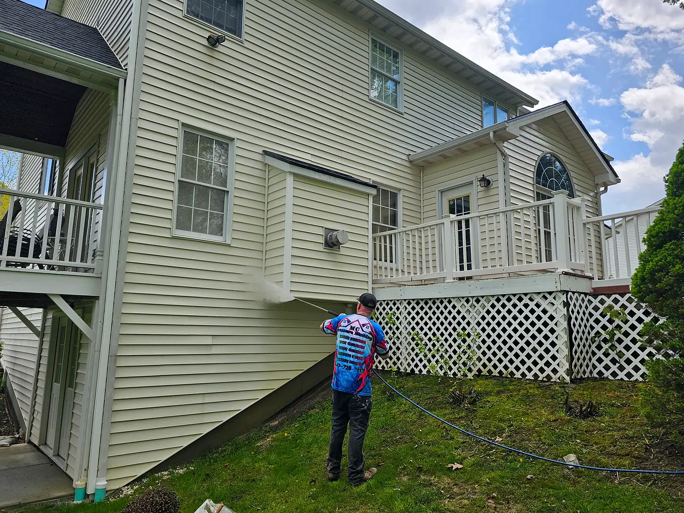 House Washing job by MC Pressure Washing, April 2024