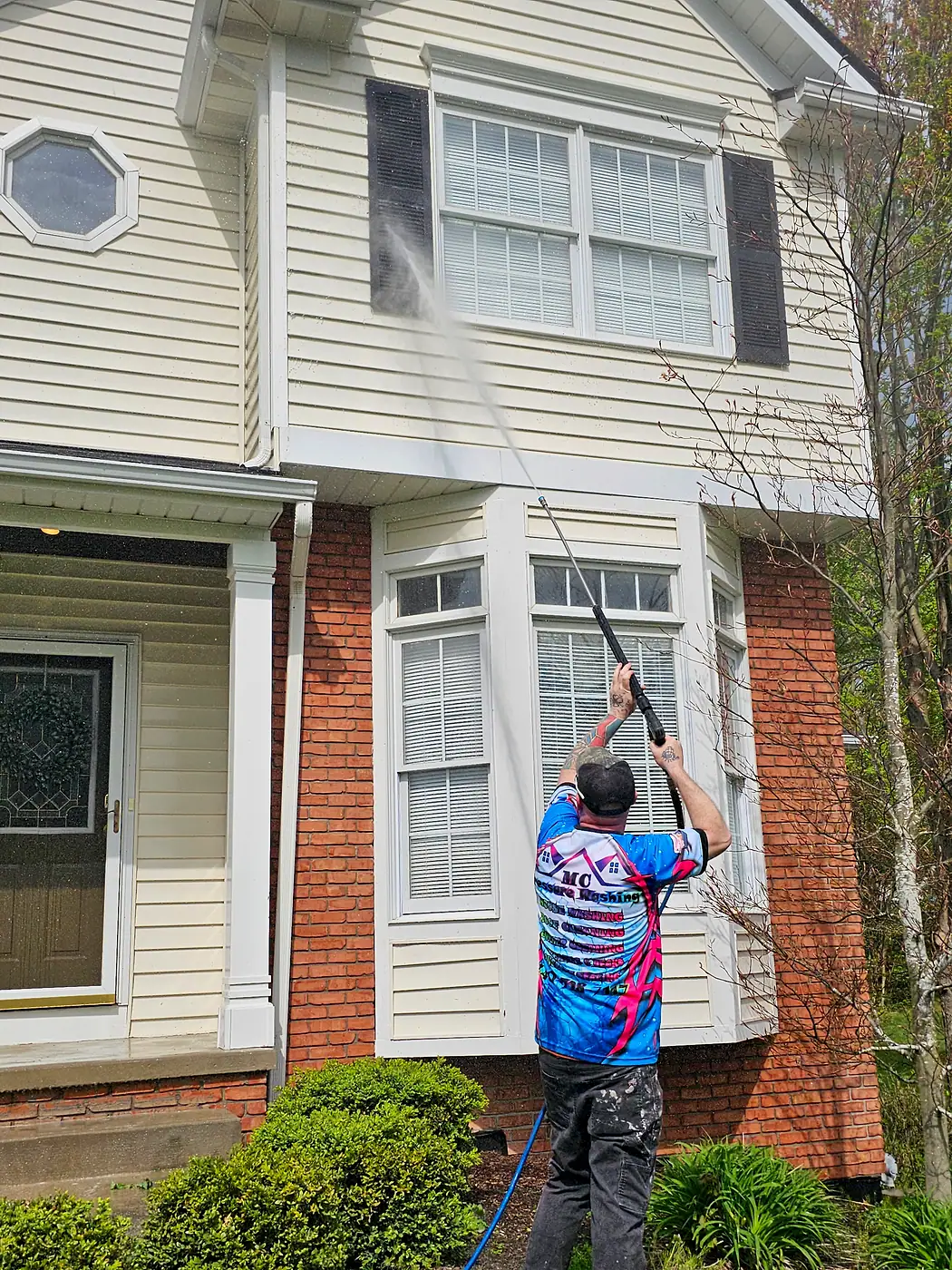 House Washing job by MC Pressure Washing, April 2024