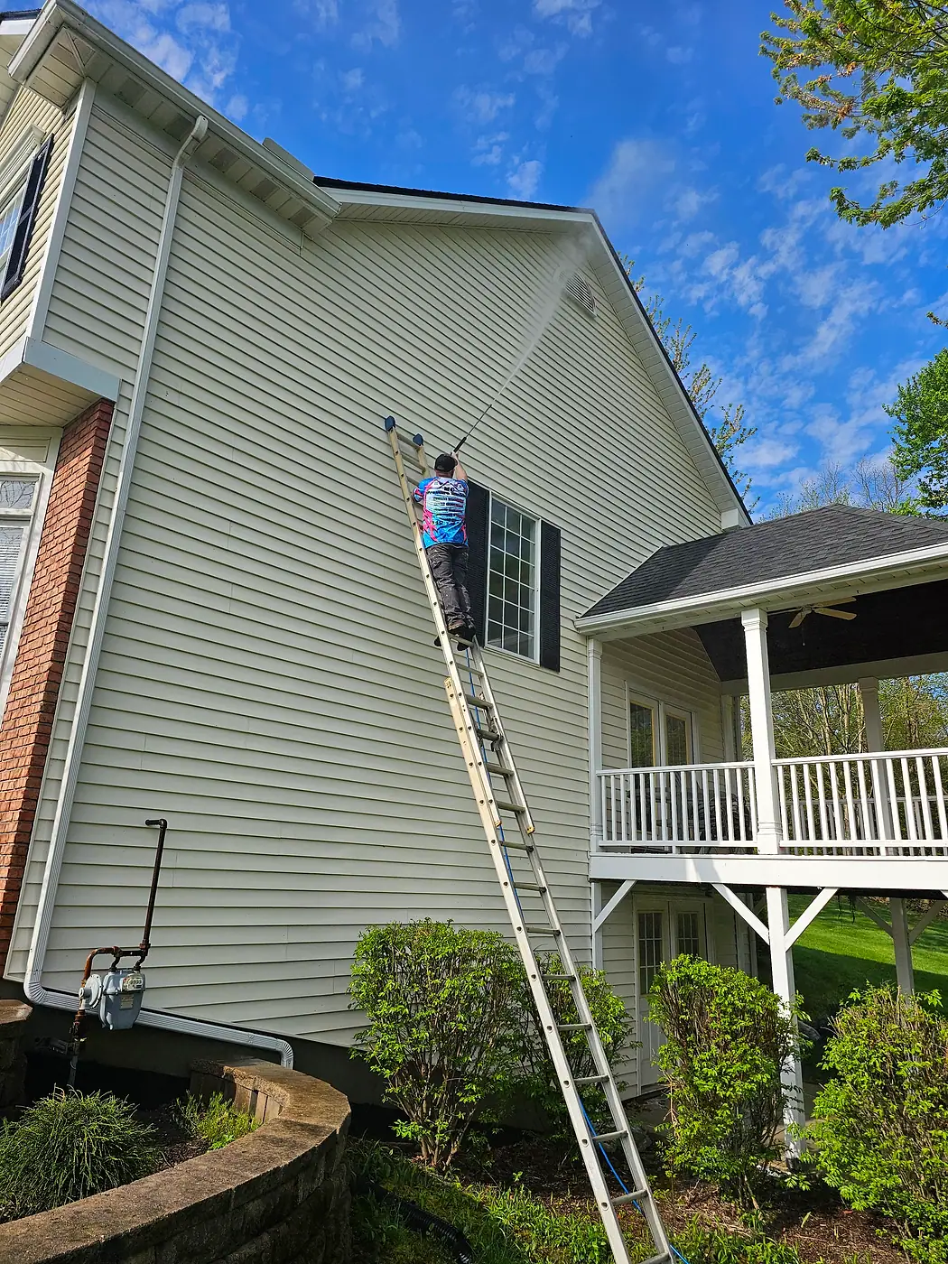 House Washing job by MC Pressure Washing, April 2024