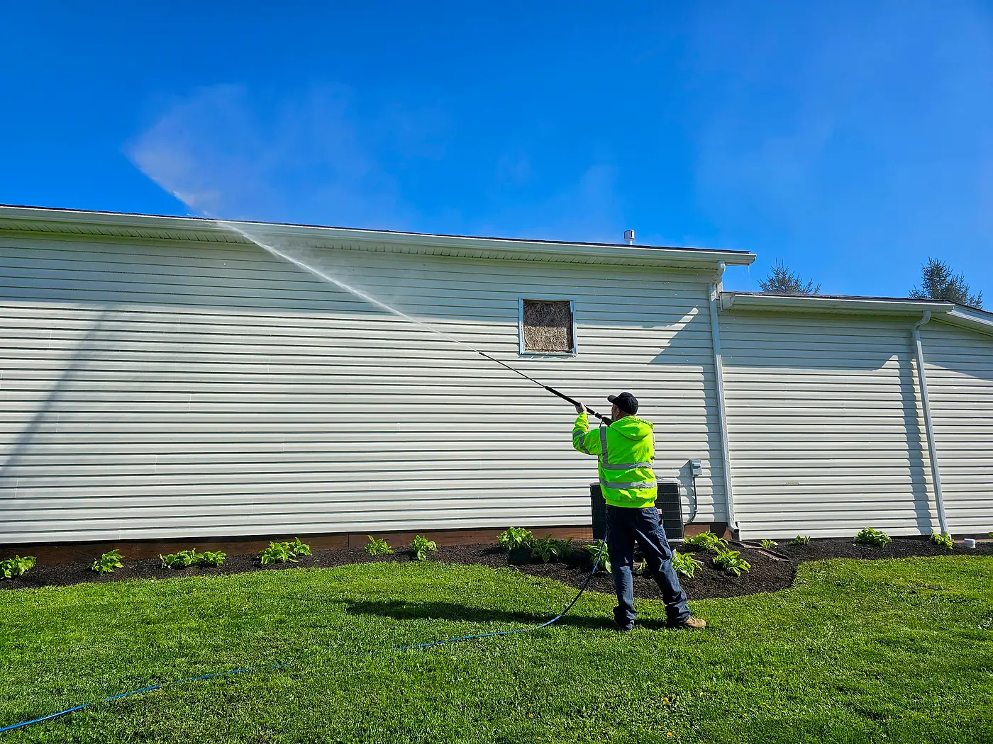 House Washing job by MC Pressure Washing, April 2024