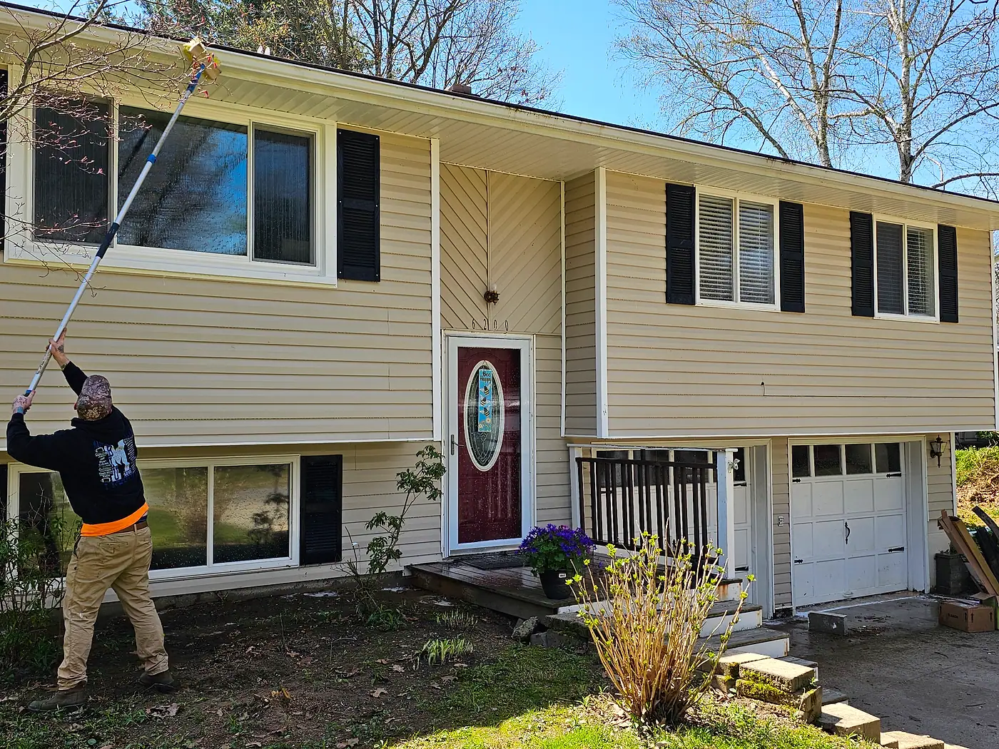 House Washing job by MC Pressure Washing, April 2024