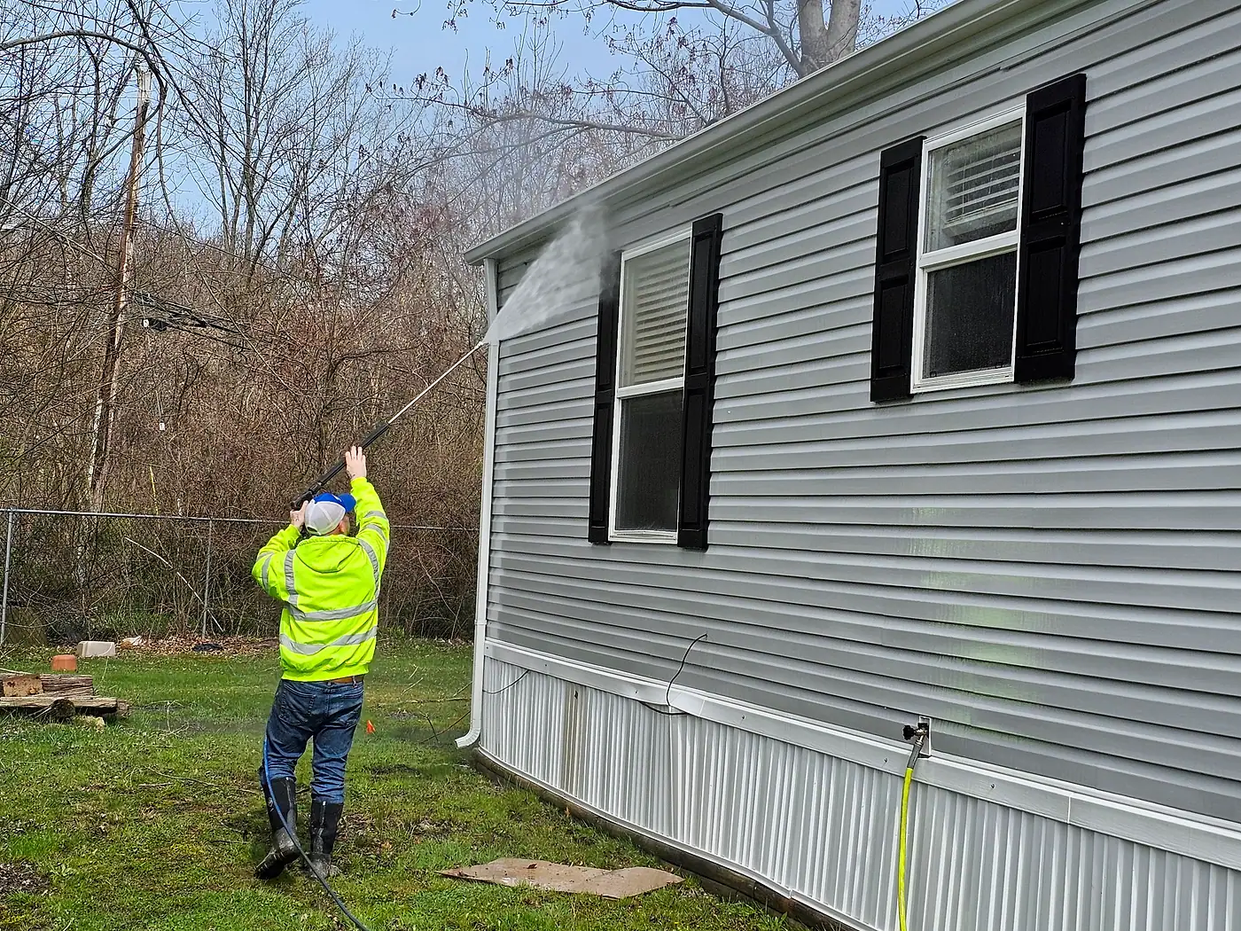 House Washing job by MC Pressure Washing, April 2024