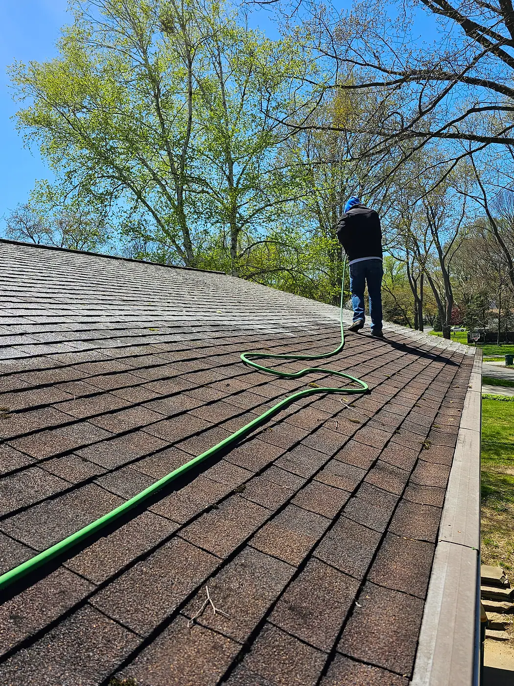 Roof Cleaning job by MC Pressure Washing, April 2024